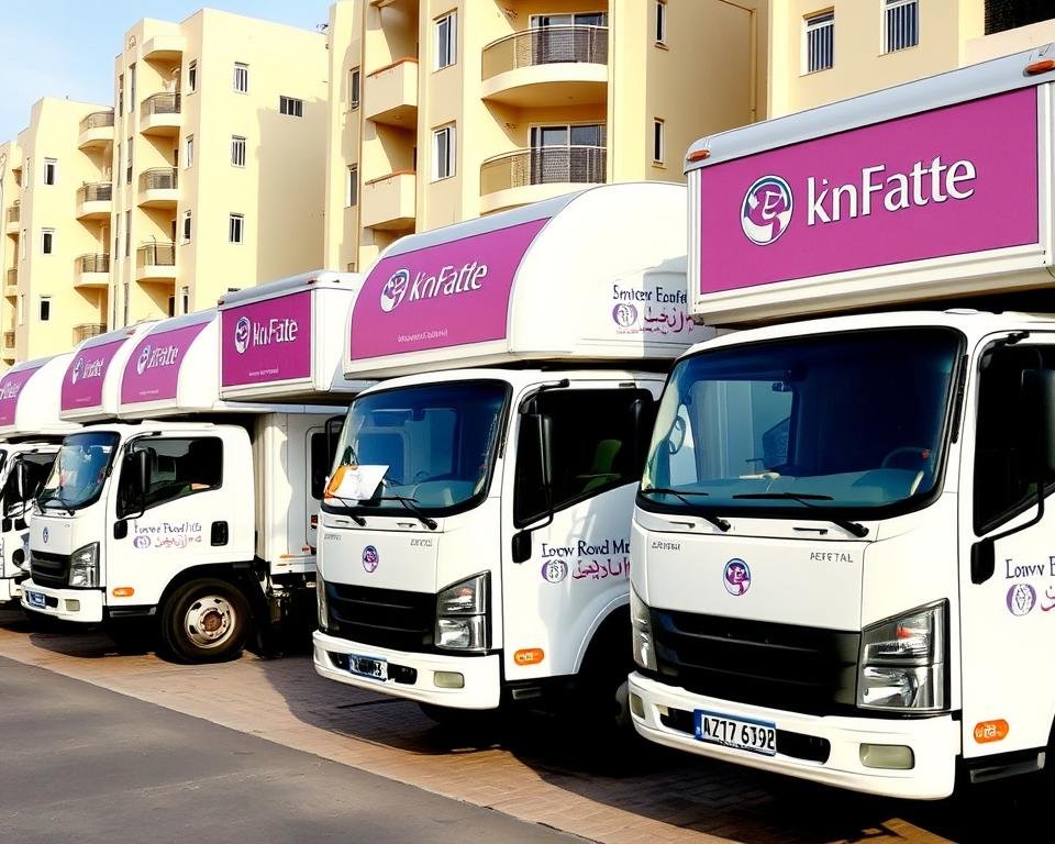 أسطول سيارات نقل عفش الرميثية المجهزة خصيصاً لنقل الأثاث