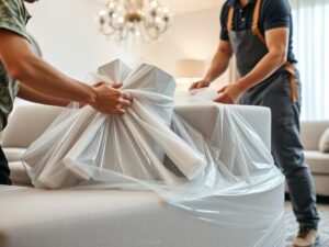 عملية تغليف احترافية للأثاث من قبل شركة نقل عفش بالإمارات عملية تغليف احترافية للأثاث من قبل شركة نقل عفش بالإمارات