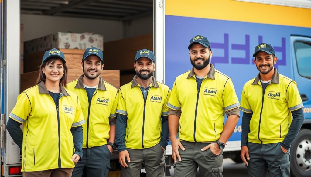 فريق عمل شركة نقل عفش السلام يقدم خدمة متميزة ومضمونة