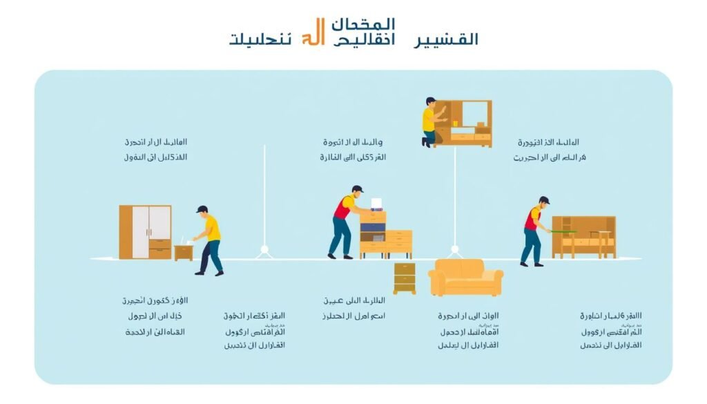 مراحل عملية نقل العفش مع شركة نقل عفش السلام من البداية إلى النهاية