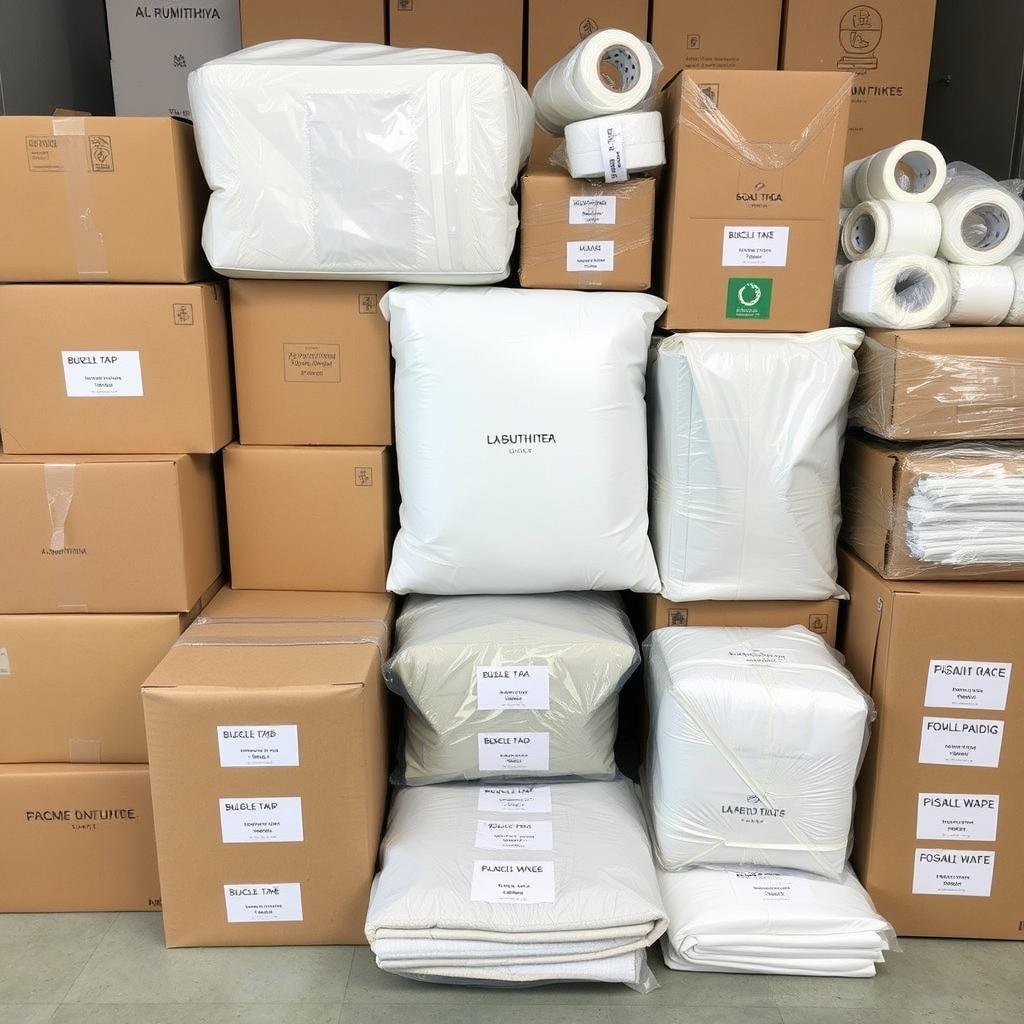 مواد تغليف عالية الجودة تستخدمها شركة نقل عفش الرميثية