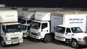 أسطول سيارات نقل العفش المتخصصة في شركة نقل عفش اليرموك