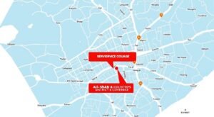 خريطة مناطق خدمة نقل العفش في الكويت