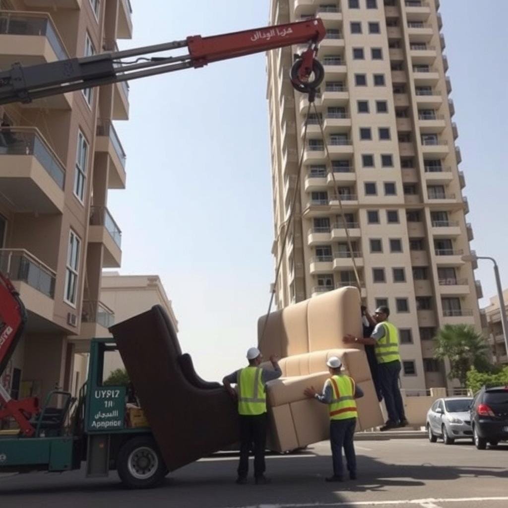 رفع الأثاث للأدوار العليا في نقل عفش حولي