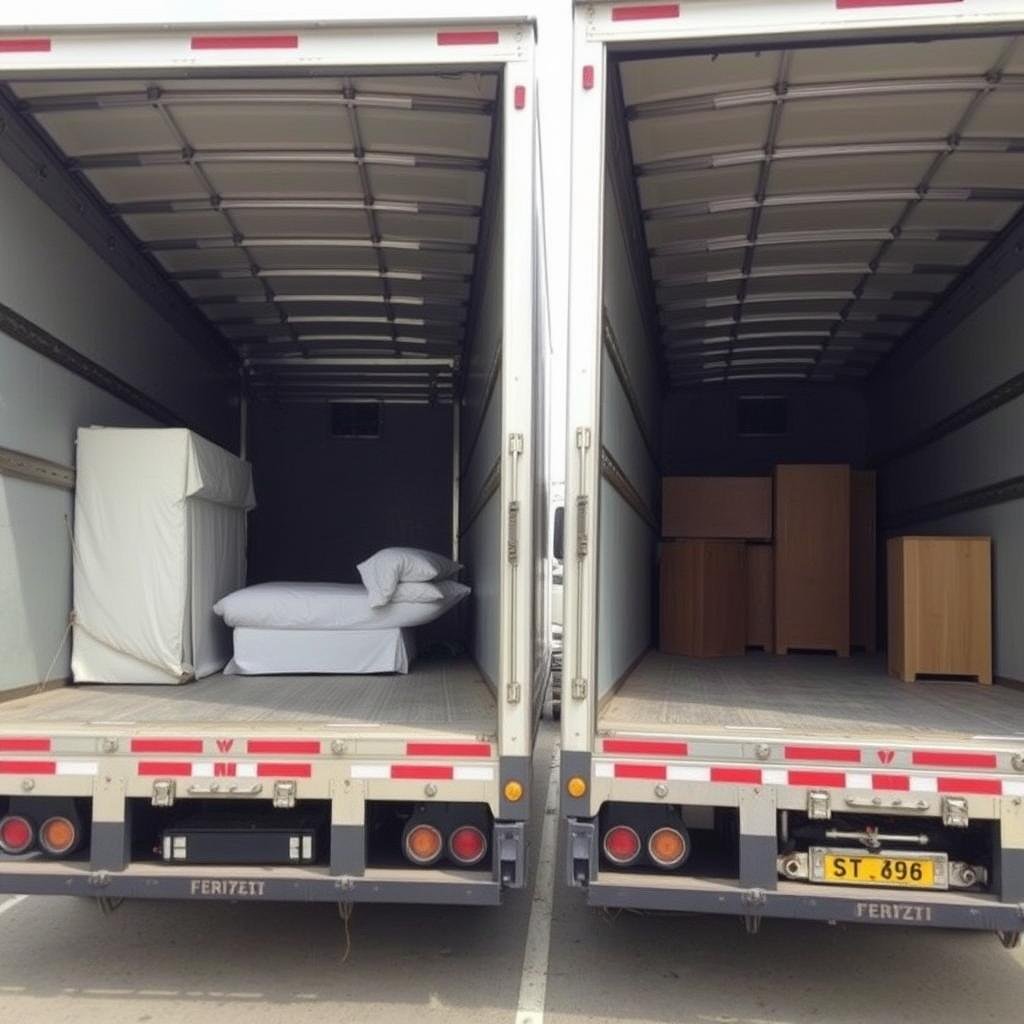 شاحنات مجهزة خصيصاً لنقل العفش في حولي