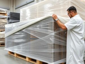 عملية تغليف احترافية للأثاث في نقل عفش الفنطاس