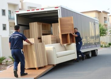 فريق نقل عفش السالمية المحترف أثناء عملية نقل أثاث