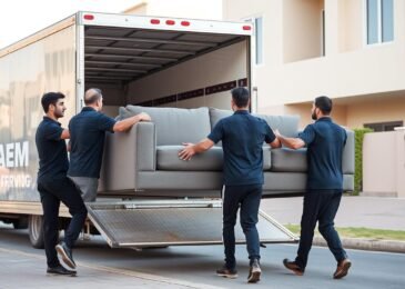 فريق نقل عفش الشامية المحترف أثناء عملية نقل أثاث منزلي