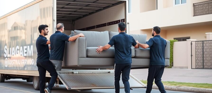 فريق نقل عفش الشامية المحترف أثناء عملية نقل أثاث منزلي