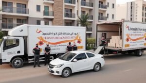 فريق نقل عفش محترف مع شاحنات مجهزة في الشعب