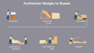 مراحل عملية نقل عفش الشويخ من الفك إلى التركيب