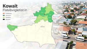 خريطة الكويت توضح مناطق تغطية خدمة تركيب ستاير