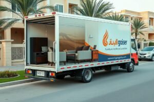 سيارة نقل عفش حديثة ومجهزة لنقل الأثاث بأمان في الكويت